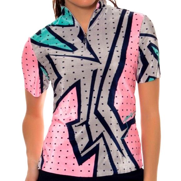 Jamie Sadock Golf and Tennis Top - Women's Size M - Colorful Print - Picture 1 of 9